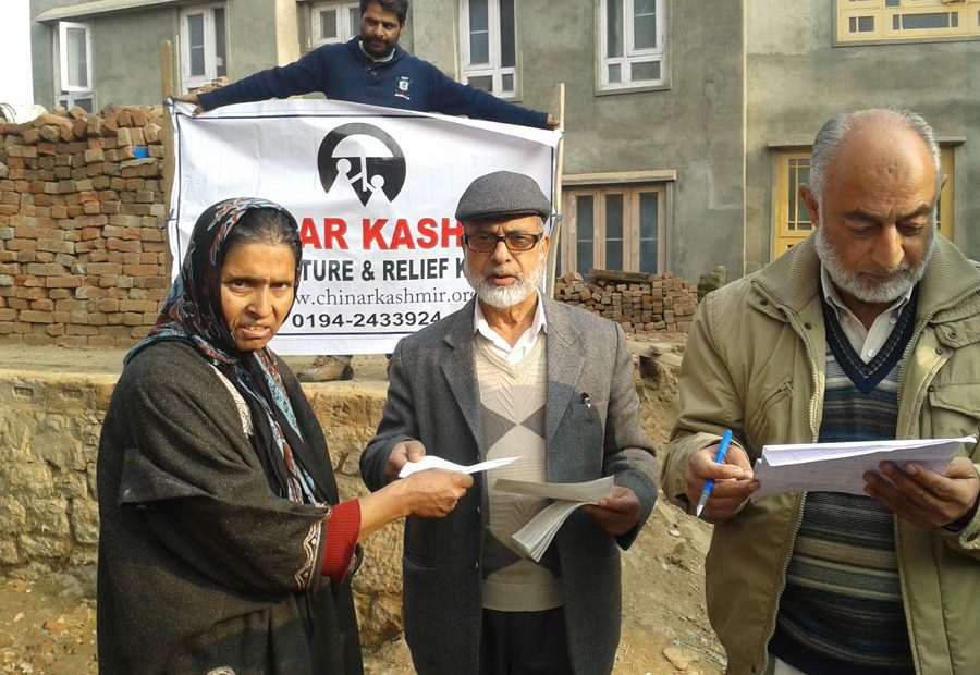 CHEQUE DISTRIBUTION AS FLOOD RELIEF IN NAI BASTI ANANTANAG