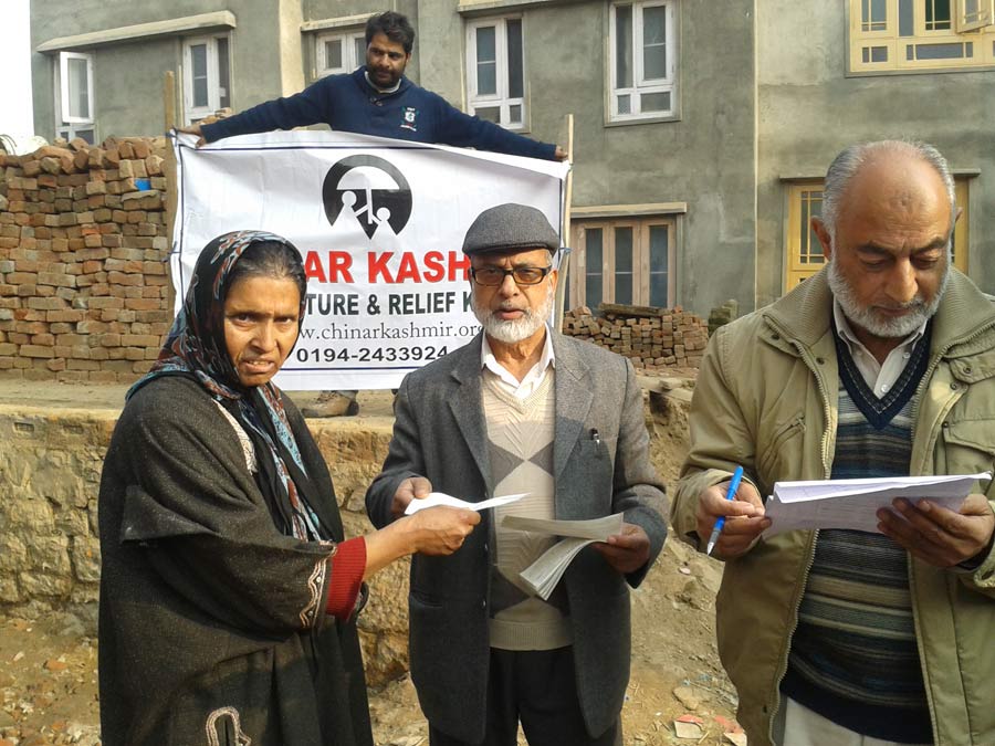 CHEQUE DISTRIBUTION AS FLOOD RELIEF IN NAI BASTI ANANTANAG