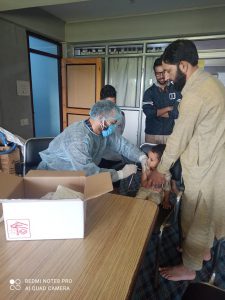 Volunteers working during a medical camp organised by CK