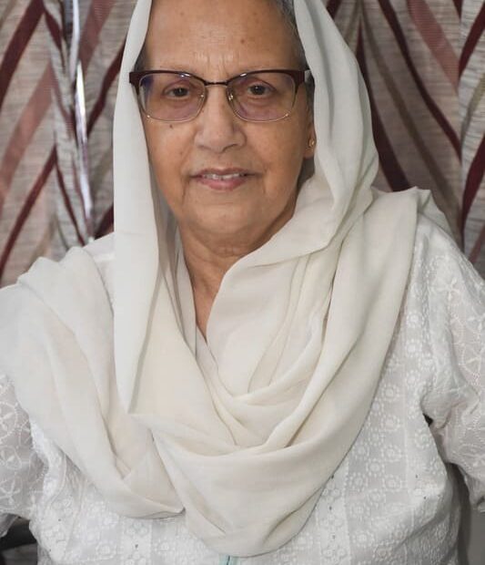 Late Mrs. Razia Saif, one of the founding members of CHINAR Kashmir